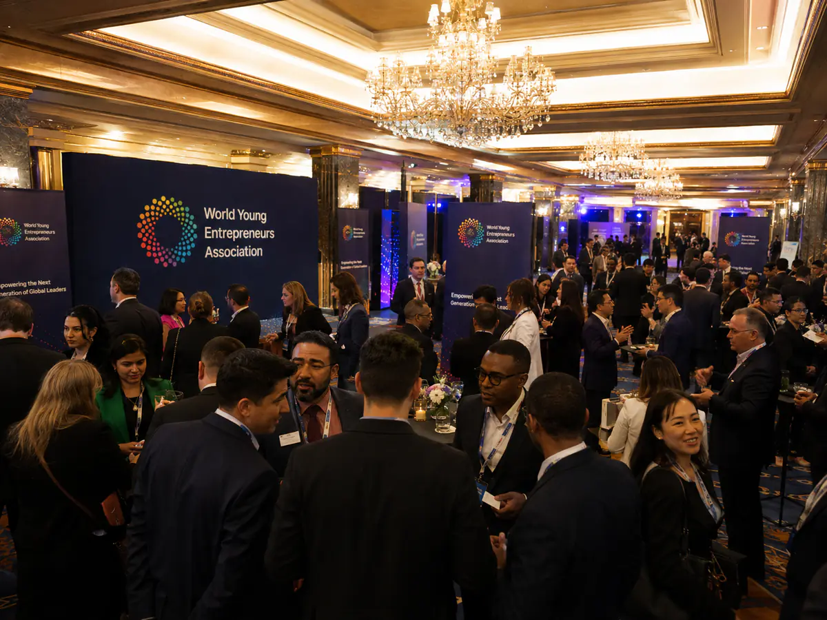 World Young Entrepreneurs Council members in an international business meeting