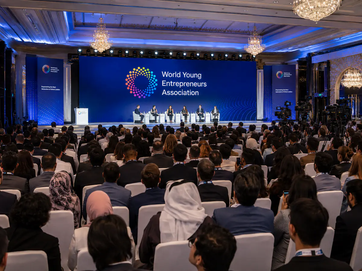 Delegates at a World Young Entrepreneurs Council plenary session